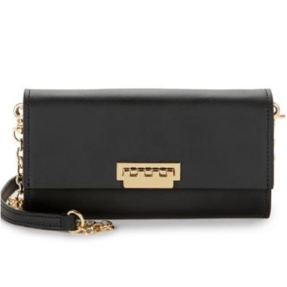 Zac Posen Black Crossbody Bag with Gold Hardware